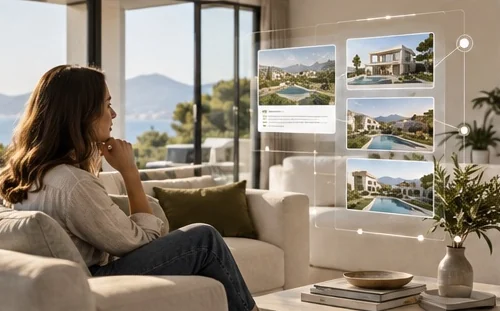 Vivienda luminosa con una selección de alternativas comparadas en pantalla